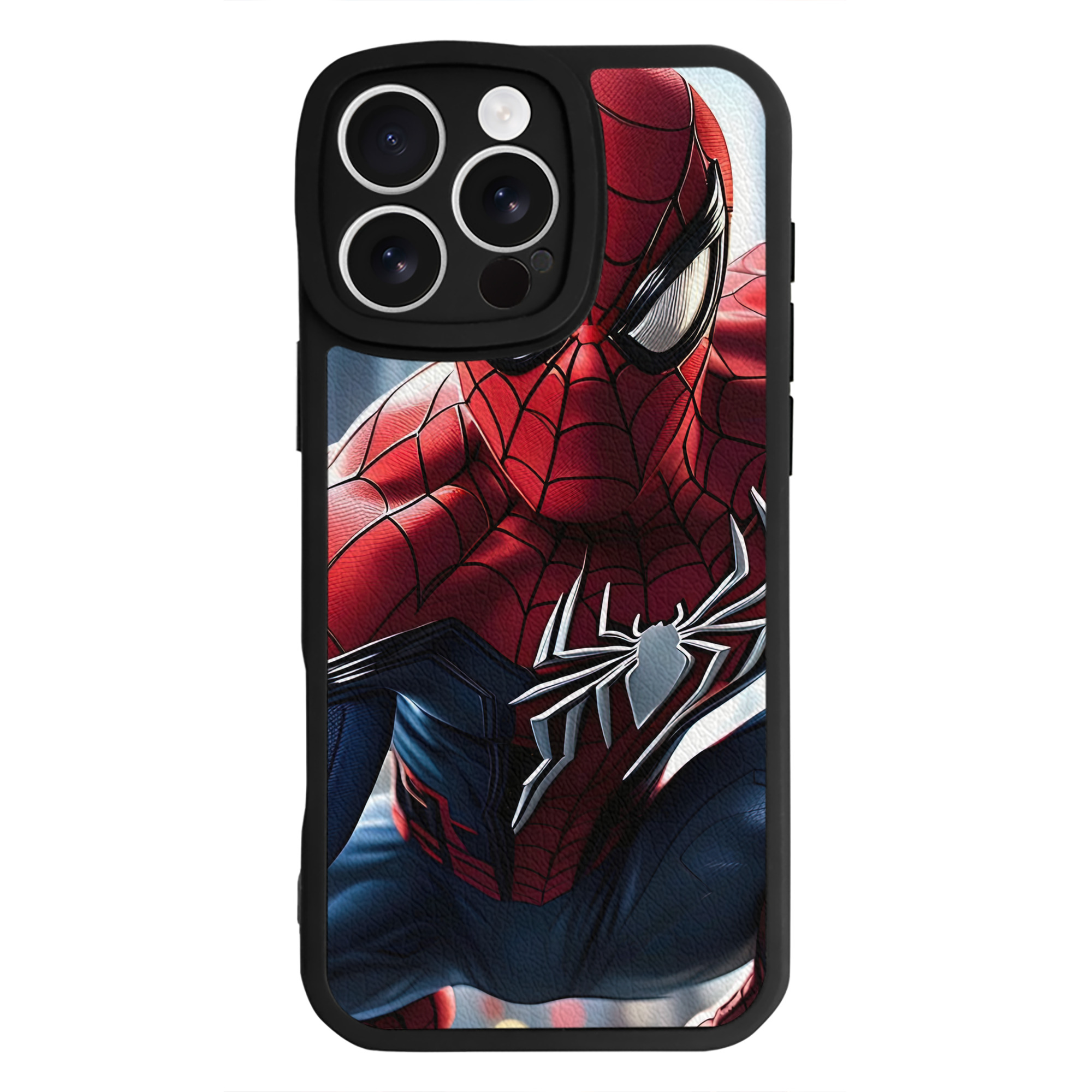 （画像用） Spider Man スパイダーマン 【iPhone 16シリーズ対応】シリコンスマホケース（レザー調） 材質：シリコン